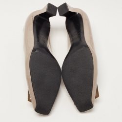 Pre Owned Roger Vivier Grey Patent Leather Belle Square Toe Pumps Size 41