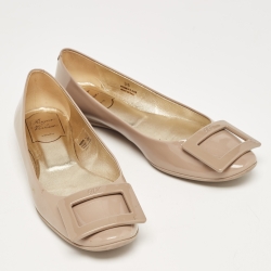 Roger Vivier Brown Patent Leather Ballet Flats Size 36