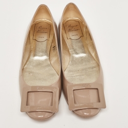 Roger Vivier Brown Patent Leather Ballet Flats Size 36