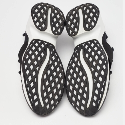 Pre Owned Roger Vivier Black Fabric and Leather Sneaky Viv Crystal Embellished Slip On Sneakers Size 39