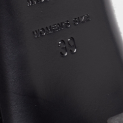 Pre Owned Roger Vivier Black/Silver Suede and Leather Belle Pumps Size 39