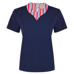 Pre Owned Roksanda Ilincic Aubin Navy Wool and Silk Top S