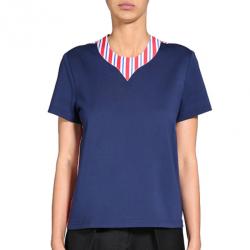 Pre Owned Roksanda Ilincic Aubin Navy Wool and Silk Top S
