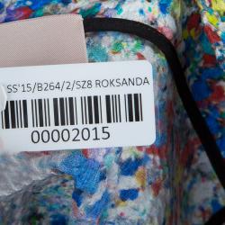 Pre Owned Roksanda Ilincic Multicolor Floral Print Textured Silk Draped Asymmetric Top S