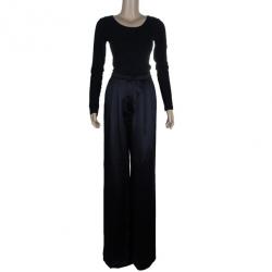 Pre Owned Roksanda Ilincic Silk Wide-leg Trousers M