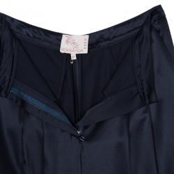 Pre Owned Roksanda Ilincic Silk Wide-leg Trousers M