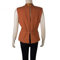 Pre Owned Roksanda Ilincic Orange Silk Top M