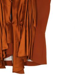 Pre Owned Roksanda Ilincic Orange Silk Top M