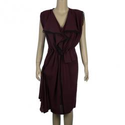 Pre Owned Roksanda Ilincic Gathered Wool Dress M