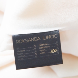 Pre Owned توب روكساندا إلينسيك سيلسي صوف كريب كريمي واسع M