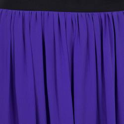 Pre Owned Roksanda Ilincic Blue Silk Gathered Skirt L