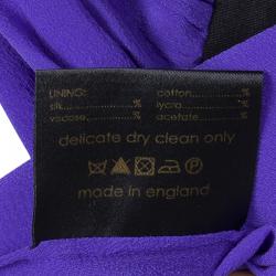 Pre Owned Roksanda Ilincic Blue Silk Gathered Skirt L