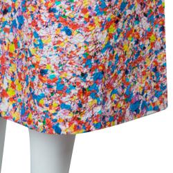 Pre Owned Roksanda Ilincic Multicolor Floral Print Textured Silk Wide Leg Pants M