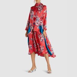Roksanda Red Aulna Floral Print Silk Blouse UK 16