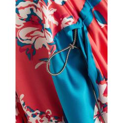 Roksanda Red Zelma Printed Silk Midi Skirt UK 16