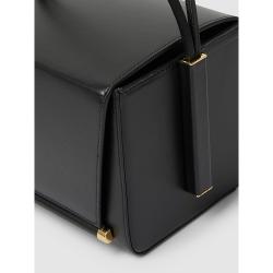 Roksanda Black Scarf-Handle Leather Box Bag One Size