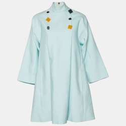 Pre Owned Roksanda Blue Wool & Silk Shift Dress S