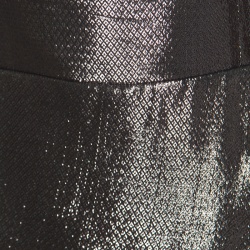 Pre Owned Roland Mouret Metallic Jacquard Off Shoulder Danielson Peplum Jumpsuit L