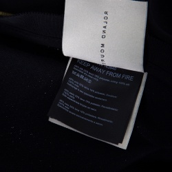 Pre Owned Roland Mouret Metallic Jacquard Off Shoulder Danielson Peplum Jumpsuit L