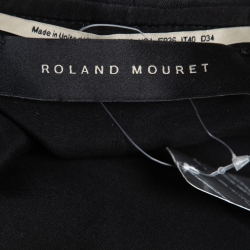 Pre Owned Roland Mouret Black Crepe Off-Shoulder Danielson Jumpsuit S
