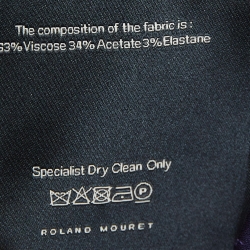 Pre Owned Roland Mouret Purple Crepe Ruffled Midi Dress M