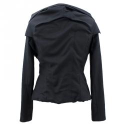 Pre Owned Roland Mouret Black Layered Wool Jacket L