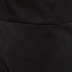 Pre Owned Roland Mouret Black Double Faced Stretch Satin Dryden One Shoulder Top M