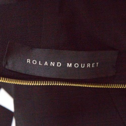 Pre Owned Roland Mouret Black Double Faced Stretch Satin Dryden One Shoulder Top M