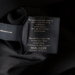 Pre Owned Roland Mouret Monochrome Wool Colorblock V Neck Shift Dress L