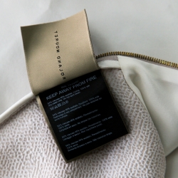 Pre Owned Roland Mouret Beige Textured Crepe Wicklow Angular Peplum Top L