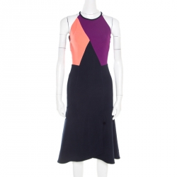 Purple Knee Length Roland Mouret Dress