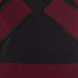 Pre Owned Roland Mouret Bordeaux Ostrich Wool Axele Sheath Dress M