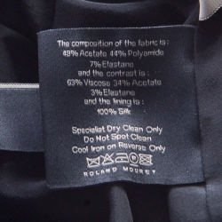 Pre Owned Roland Mouret Black Satin Sleeveless Fitted Dress S