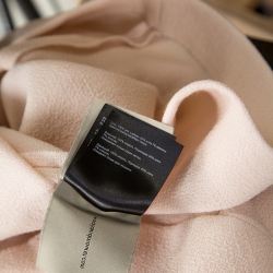 Pre Owned Roland Mouret Cream Wool Crepe Short Sleeve Tourney Dress L