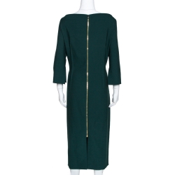 Pre Owned Roland Mouret Green Crepe Ardingly Midi Dress XL