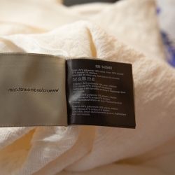 Pre Owned Roland Mouret White Puckered Stretch Knit Hewer Flute Skirt L