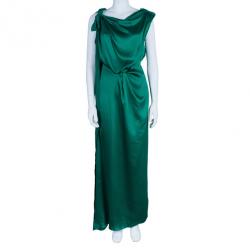 Roland Mouret Emerald Silk Column Gown M