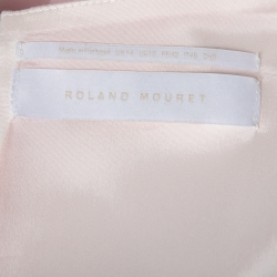 Pre Owned Roland Mouret Pink Crepe Asymmetrical Neck Jumpsuit L