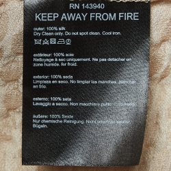 Pre Owned Roland Mouret Beige Crinkle Silk Asymmetric Draped Blouse M