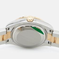 Pre Owned Rolex Mother Of Pearl Diamond 18K Yellow Gold Oystersteel M278383RBR-0027 Datejust Women's Wristwatch 31 mm