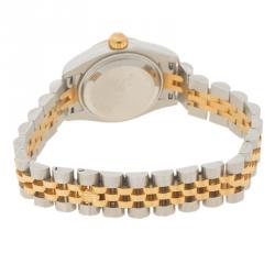 Pre Owned Rolex White Yellow Gold and Stainless Steel Datejust Women's Wristwatch 26mm