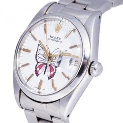 Pre Owned Rolex White Stainless Steel DateJust Women's Wristwatch 36MM