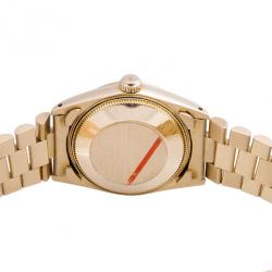 مملوكة مسبقًا Rolex Gold 18K Yellow Gold DateJust Women's Wristwatch 31MM