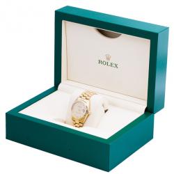 مملوكة مسبقًا Rolex Gold 18K Yellow Gold DateJust Women's Wristwatch 31MM