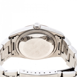 مملوكة مسبقًا Rolex Pink Diamond Stainless Steel Lady Datejust Women's Wristwatch 34MM