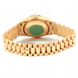 Pre Owned Rolex MOP 18K Yellow Gold Diamond President Datejust Women's Wristwatch 31MM