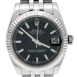 Pre Owned Rolex Blue Stainless Steel Datejust 31 178474 Women's Wristwatch 31 mm