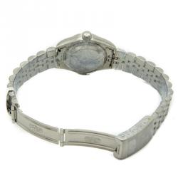 Pre Owned Rolex Navy Stainless Steel Date Just Roman Numbers Dial Women's Watch 26MM