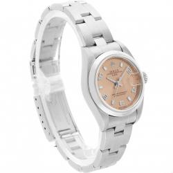 Pre Owned Rolex Salmon Stainless Steel Date 79160 Women's Wristwatch 26MM