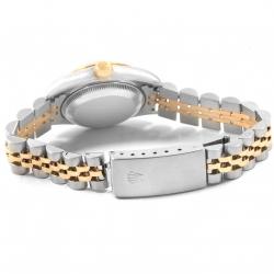 Pre Owned Rolex Slate 18K Yellow Gold and Stainless Steel Datejust 69173 Women's Wristwatch 26MM